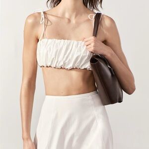 NWT Zara Ruched Crop Top